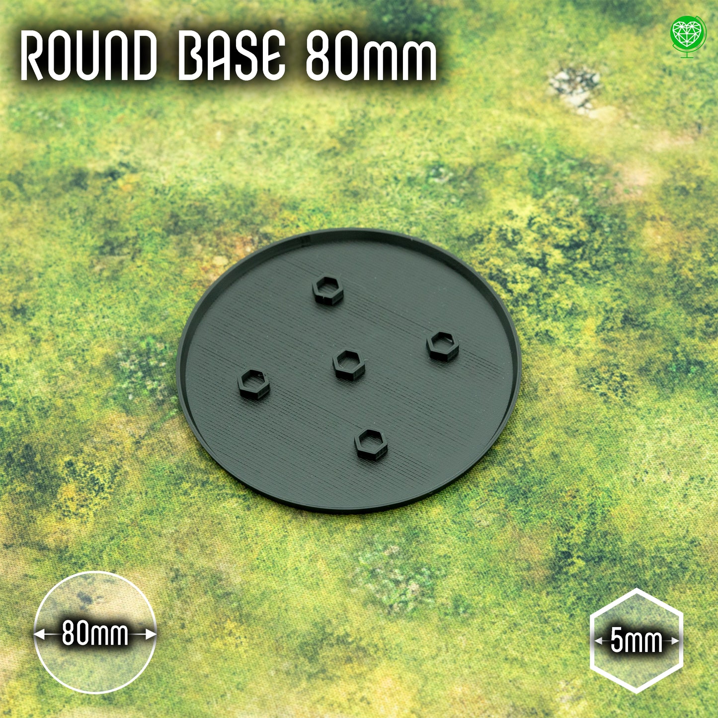 80mm Round Base