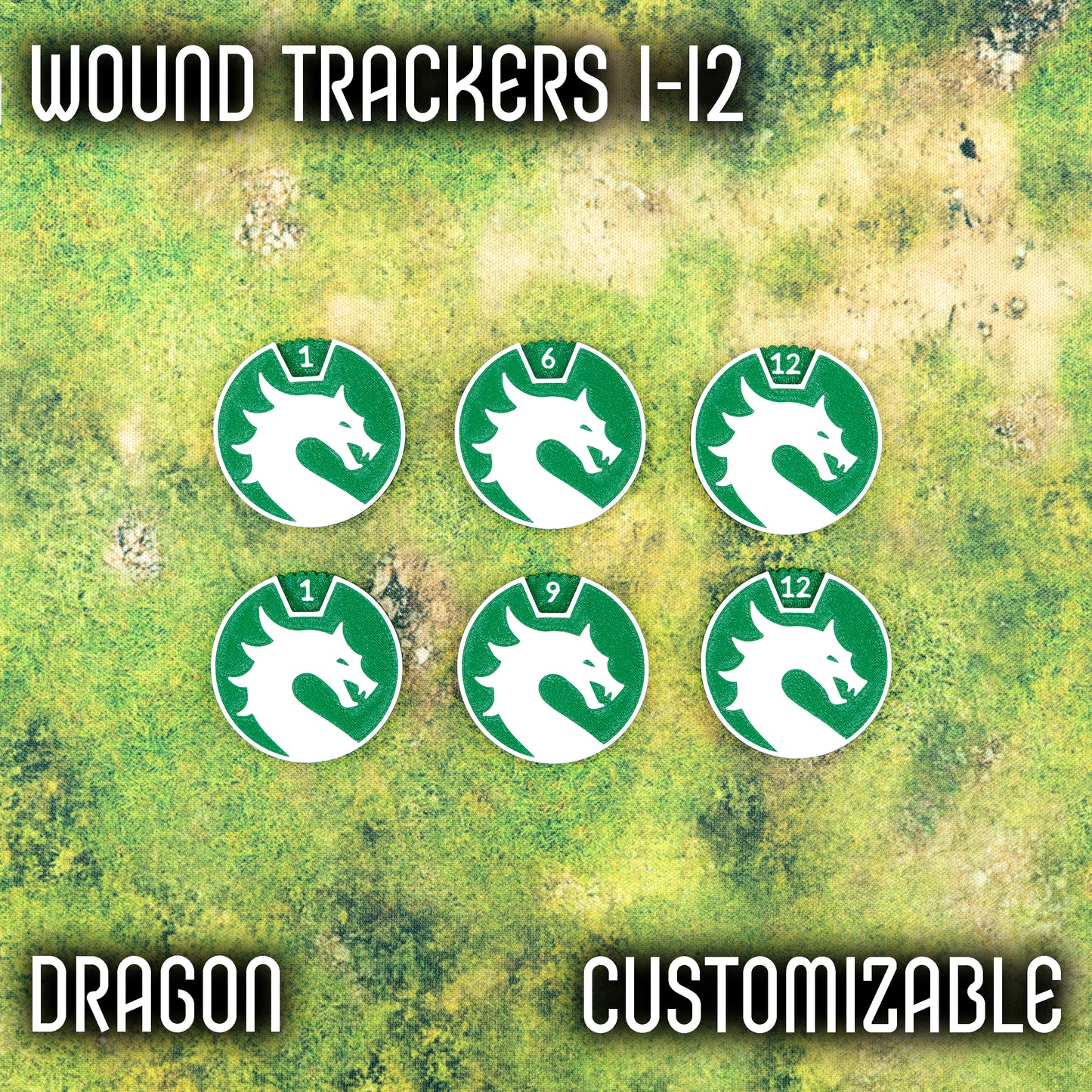 1-12 Wounds Trackers - Dragon Style
