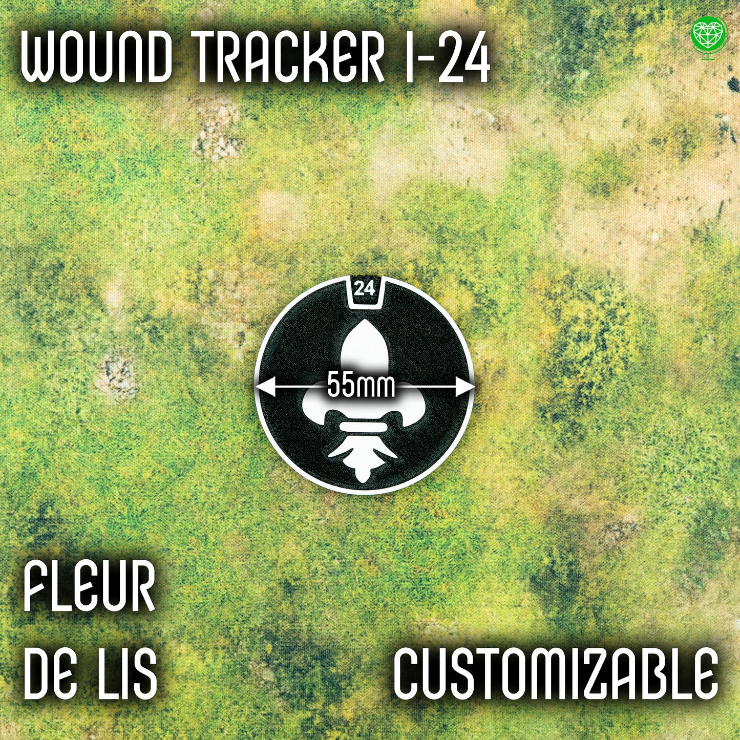 1-24 Wounds Tracker - Fleur De List and Battle Nuns Style