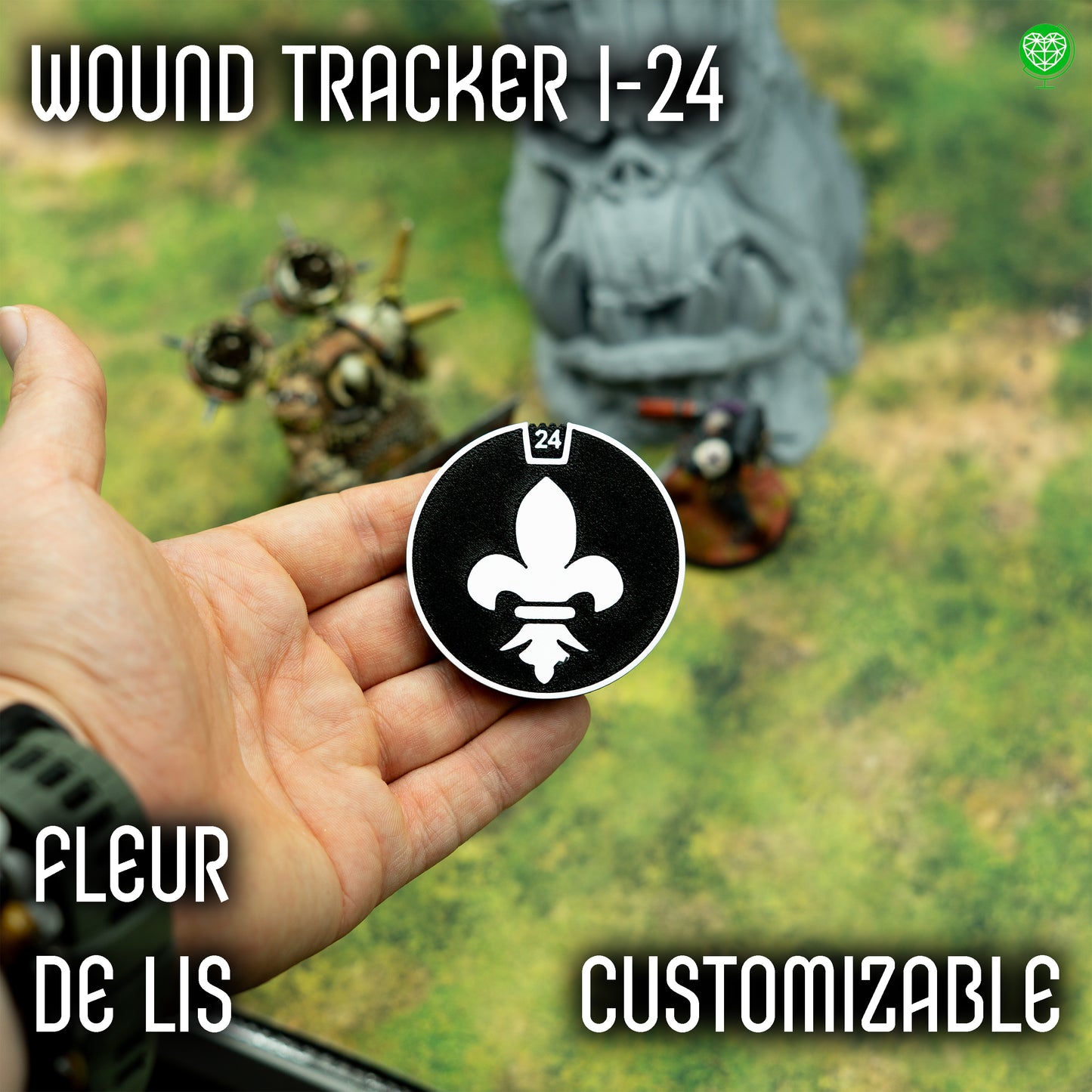 1-24 Wounds Tracker - Fleur De List and Battle Nuns Style