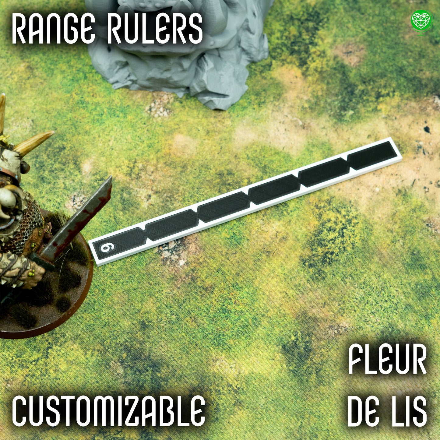 Range Rulers - Fleur De Lis Style