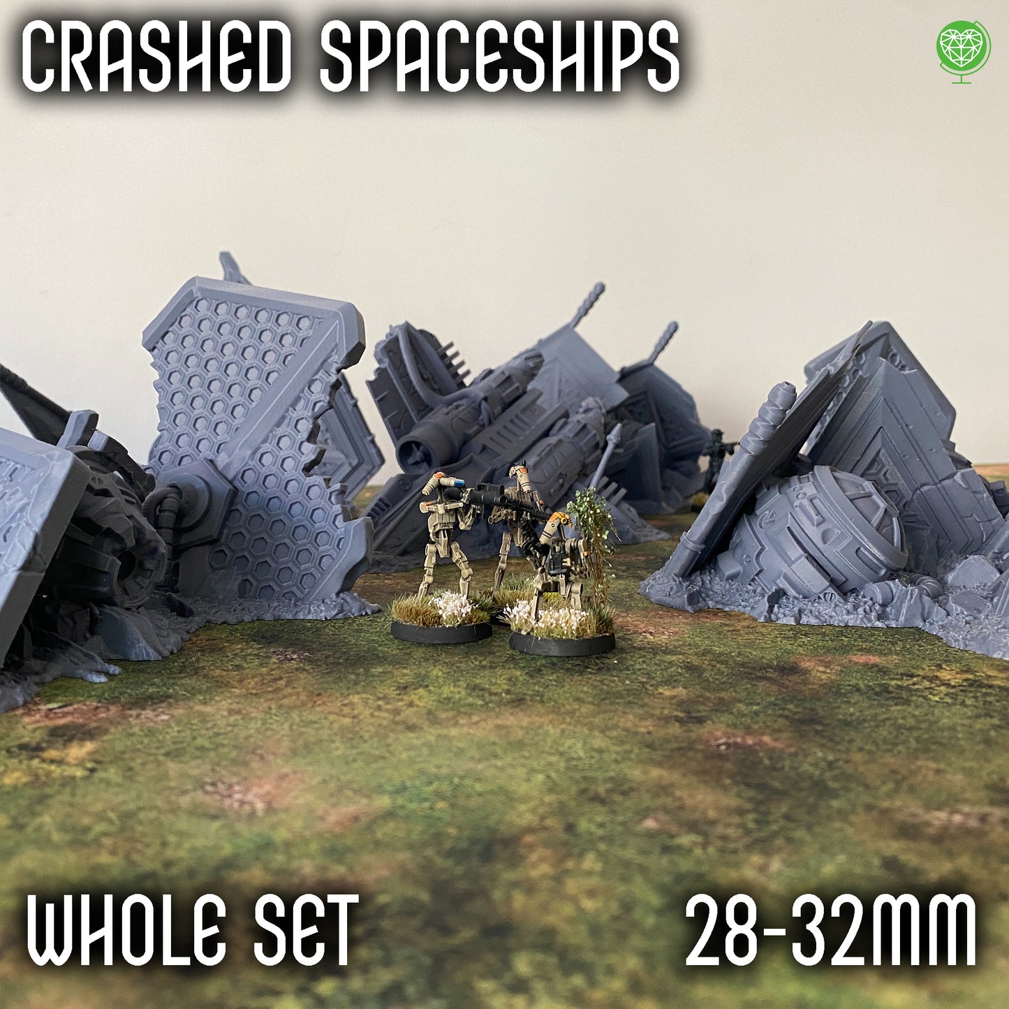 Legion Terrain - Crashed Spaceships for Sci-Fi Tabletop Games - Durable, Detailed & Compatible with Many Sci-Fi Games