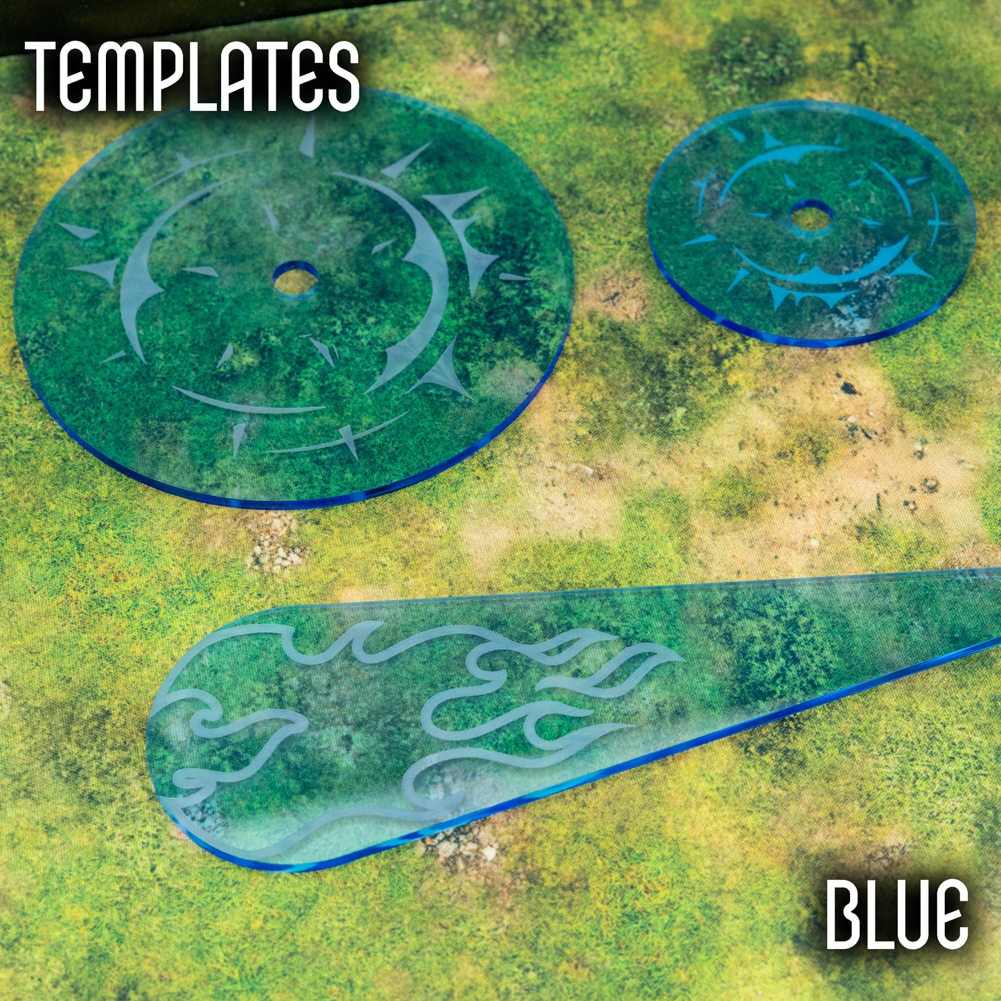 3", 5" and Flame Template compatible with Warhammer The Old World and Horus Heresy