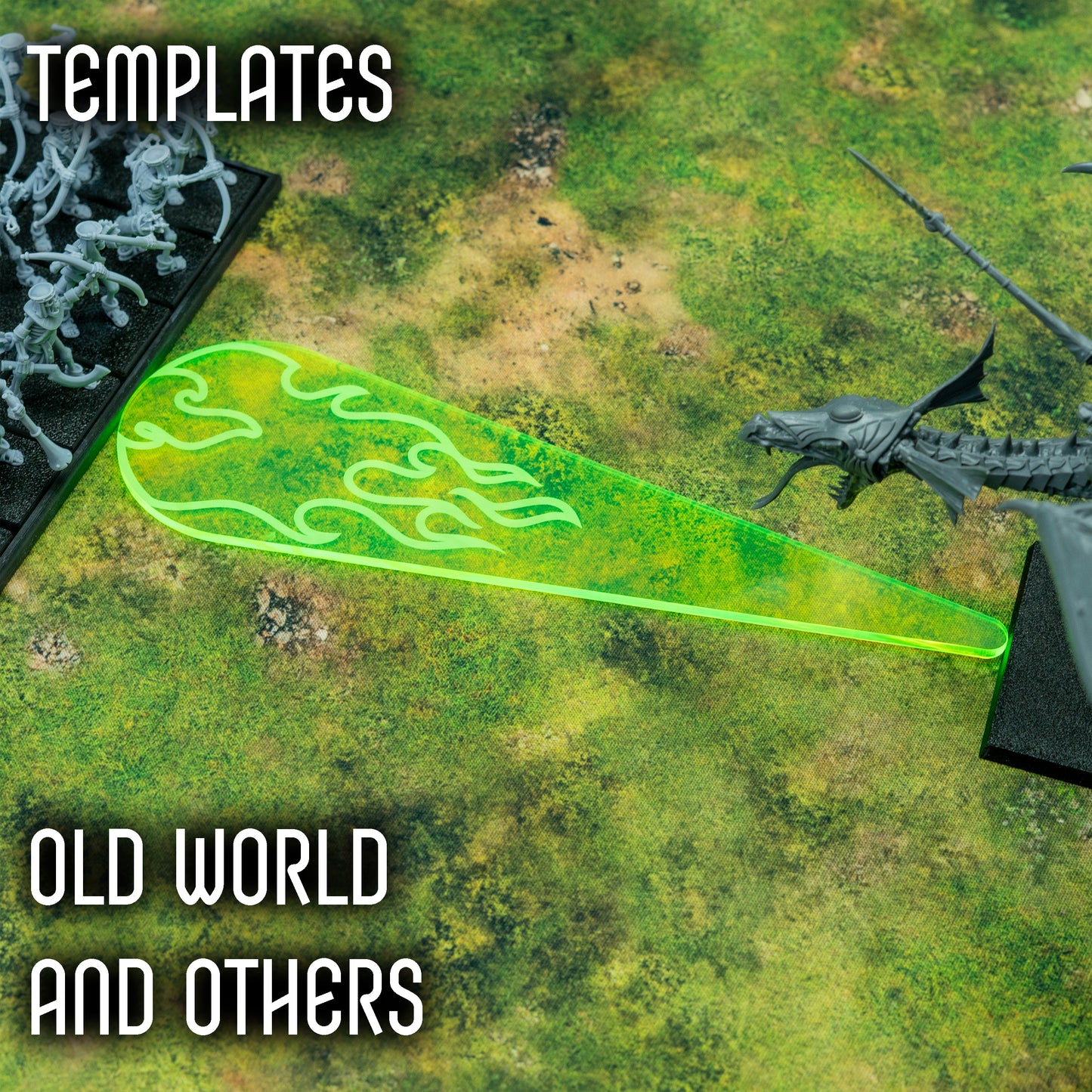 3", 5" and Flame Template compatible with Warhammer The Old World and Horus Heresy