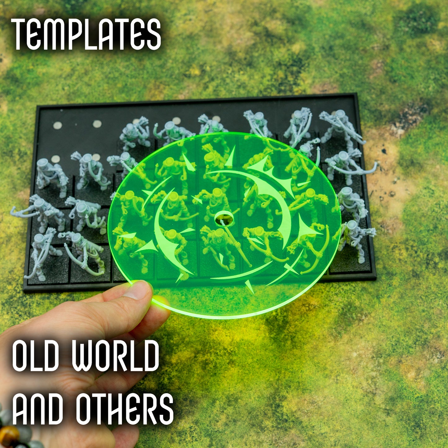 3", 5" and Flame Template compatible with Warhammer The Old World and Horus Heresy