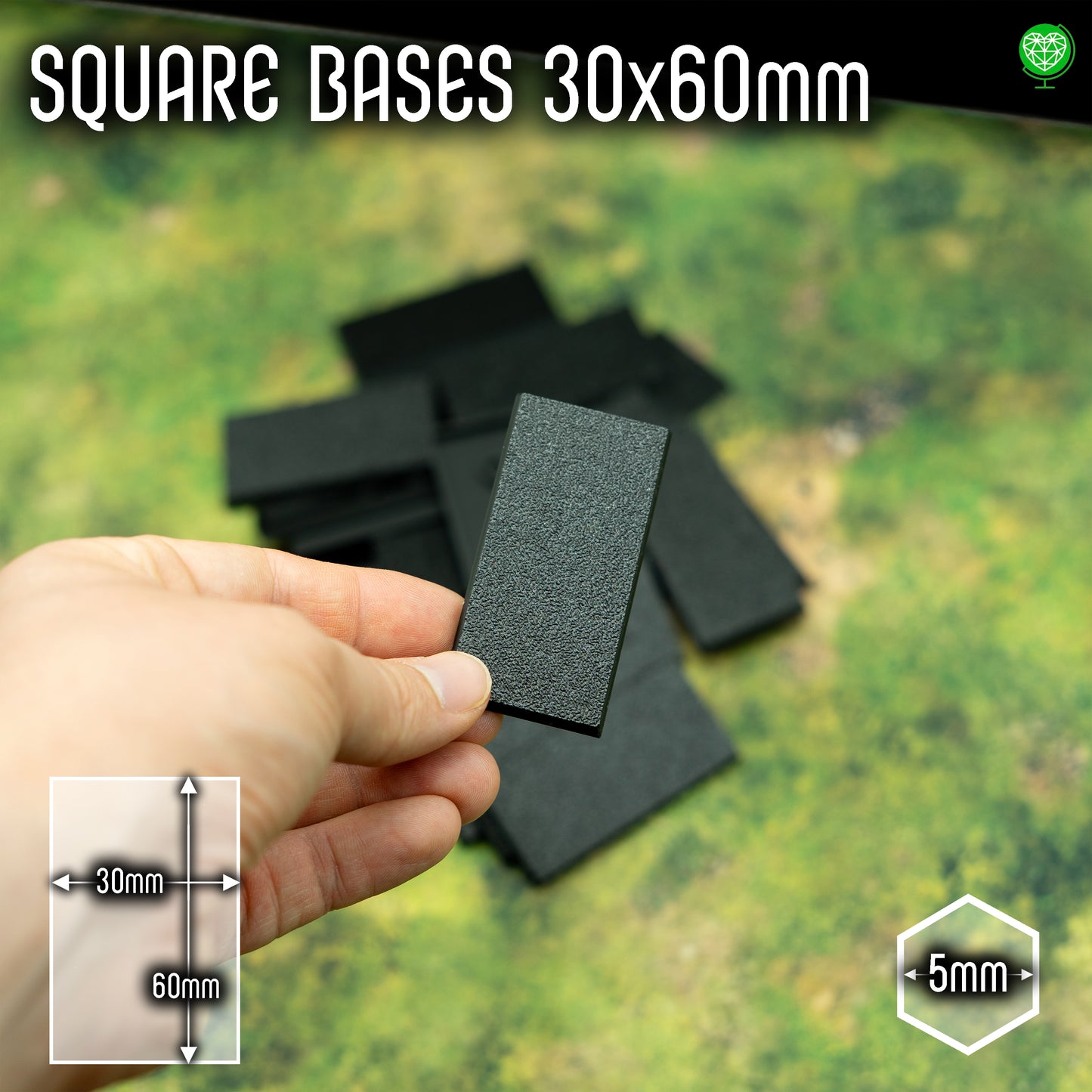 Square Base - 30x60mm - Magnet Ready