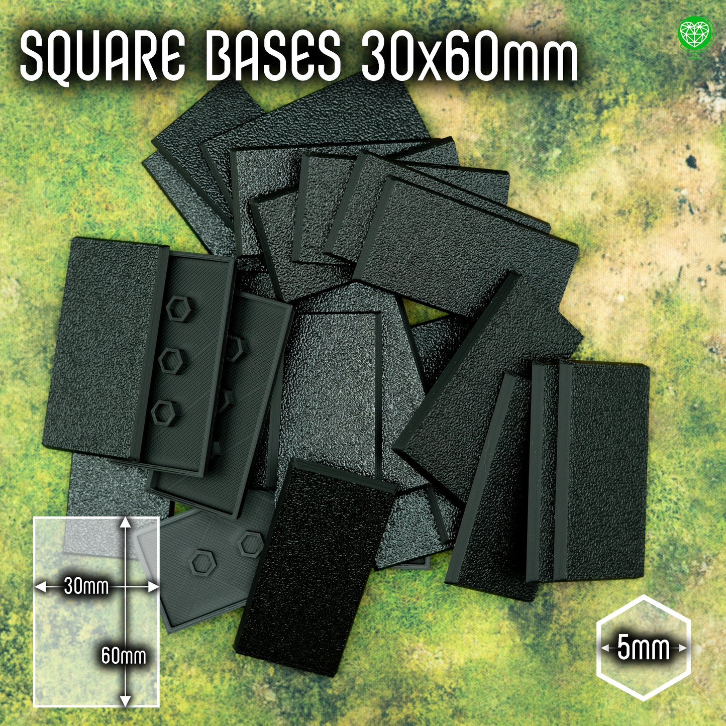 Square Base - 30x60mm - Magnet Ready