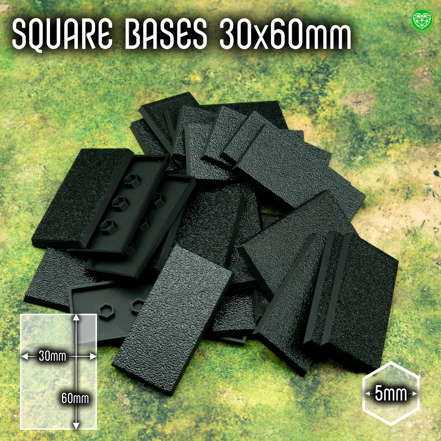 Square Base - 30x60mm - Magnet Ready