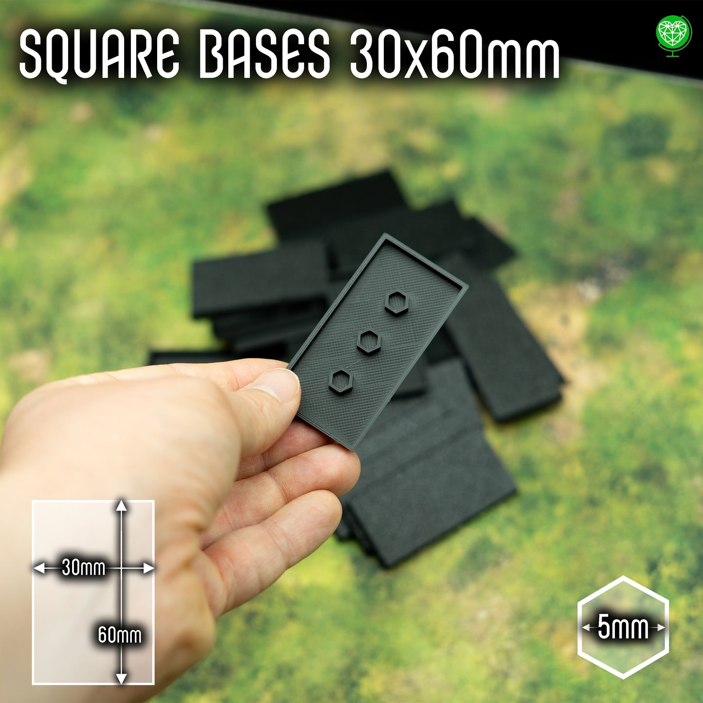 Square Base - 30x60mm - Magnet Ready