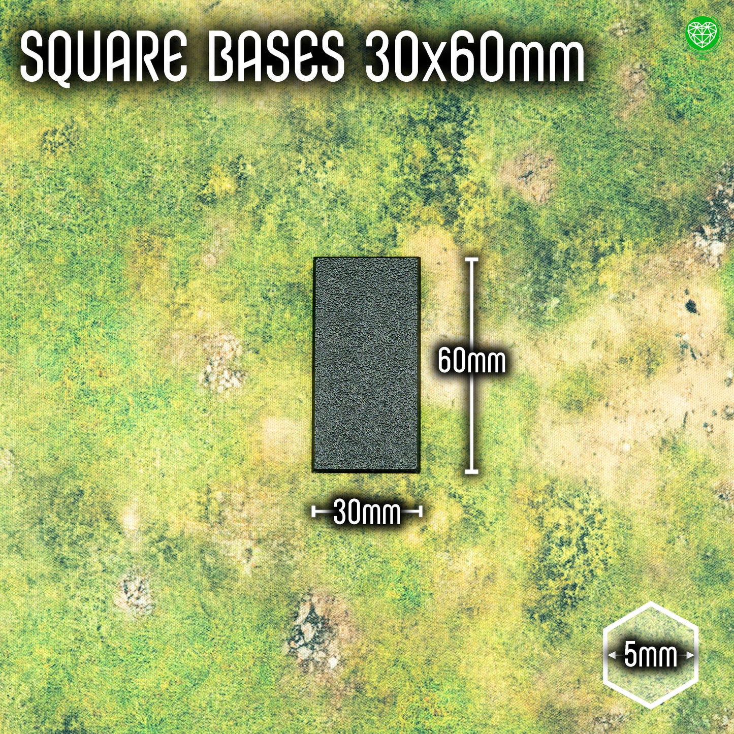 Square Base - 30x60mm - Magnet Ready