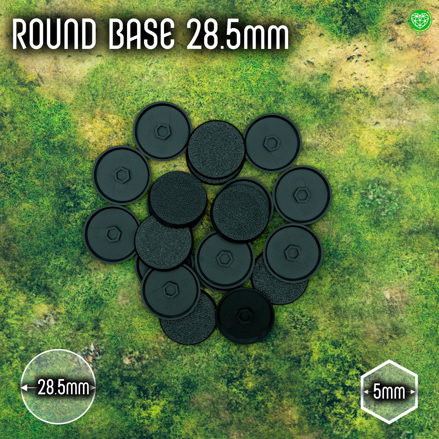 28.5 mm Round Bases