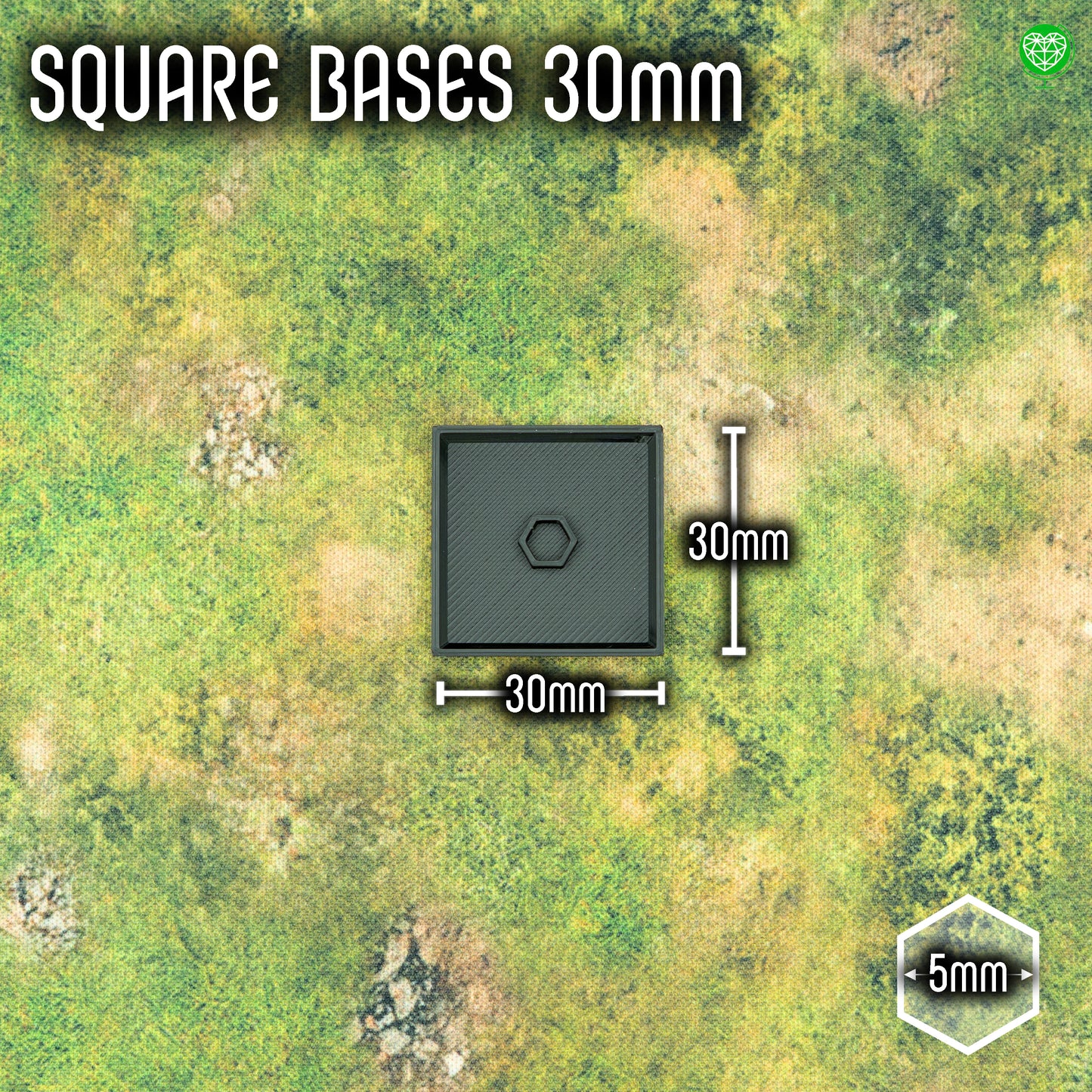 Square Base - 30mm - Magnet Ready