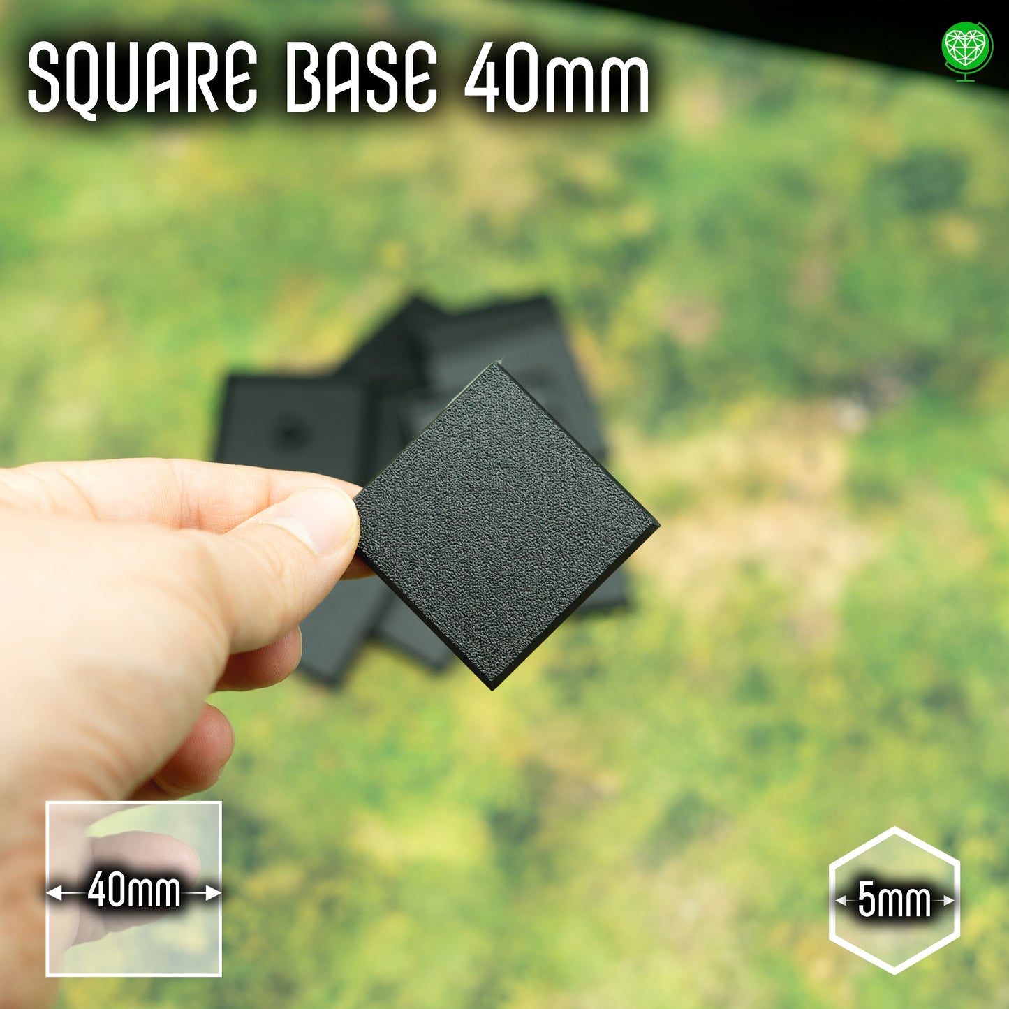 Square Base - 40mm - Magnet Ready