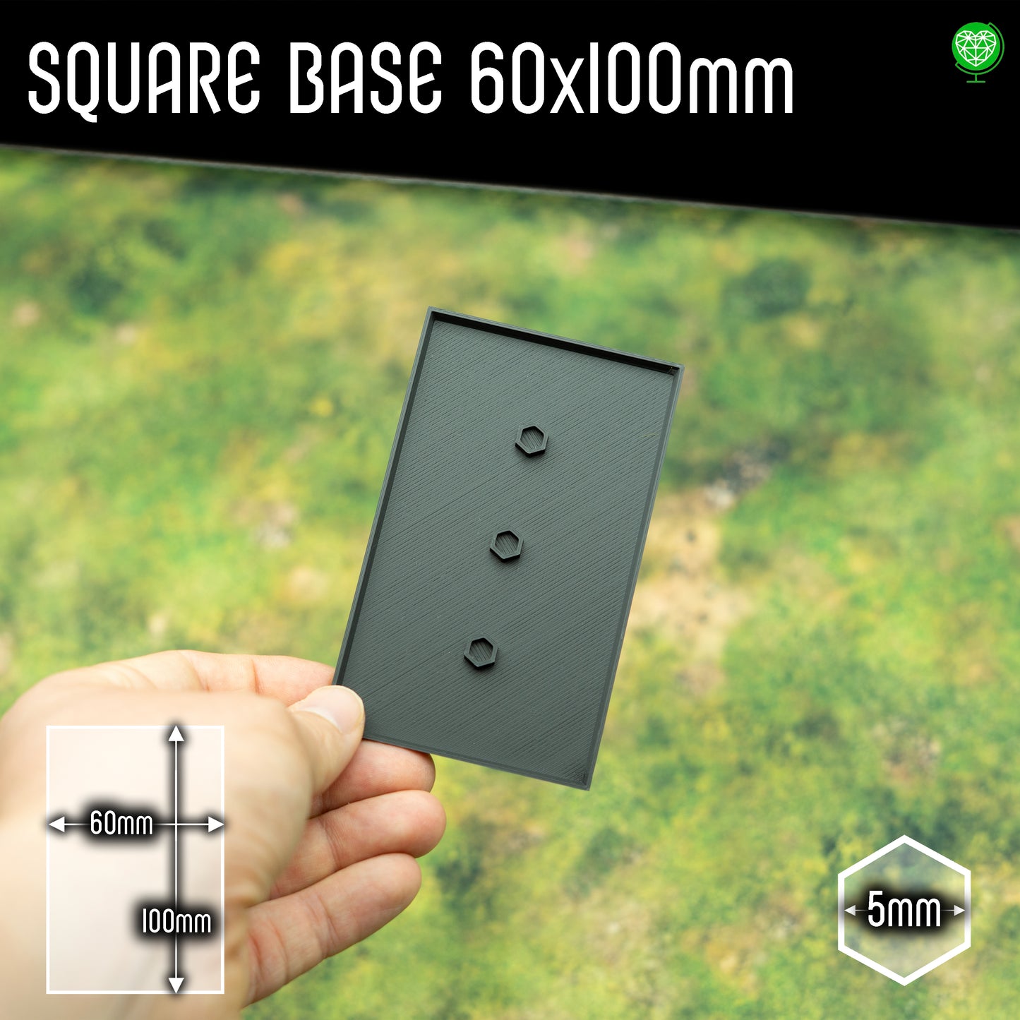 Square Base - 60x100mm - Magnet Ready