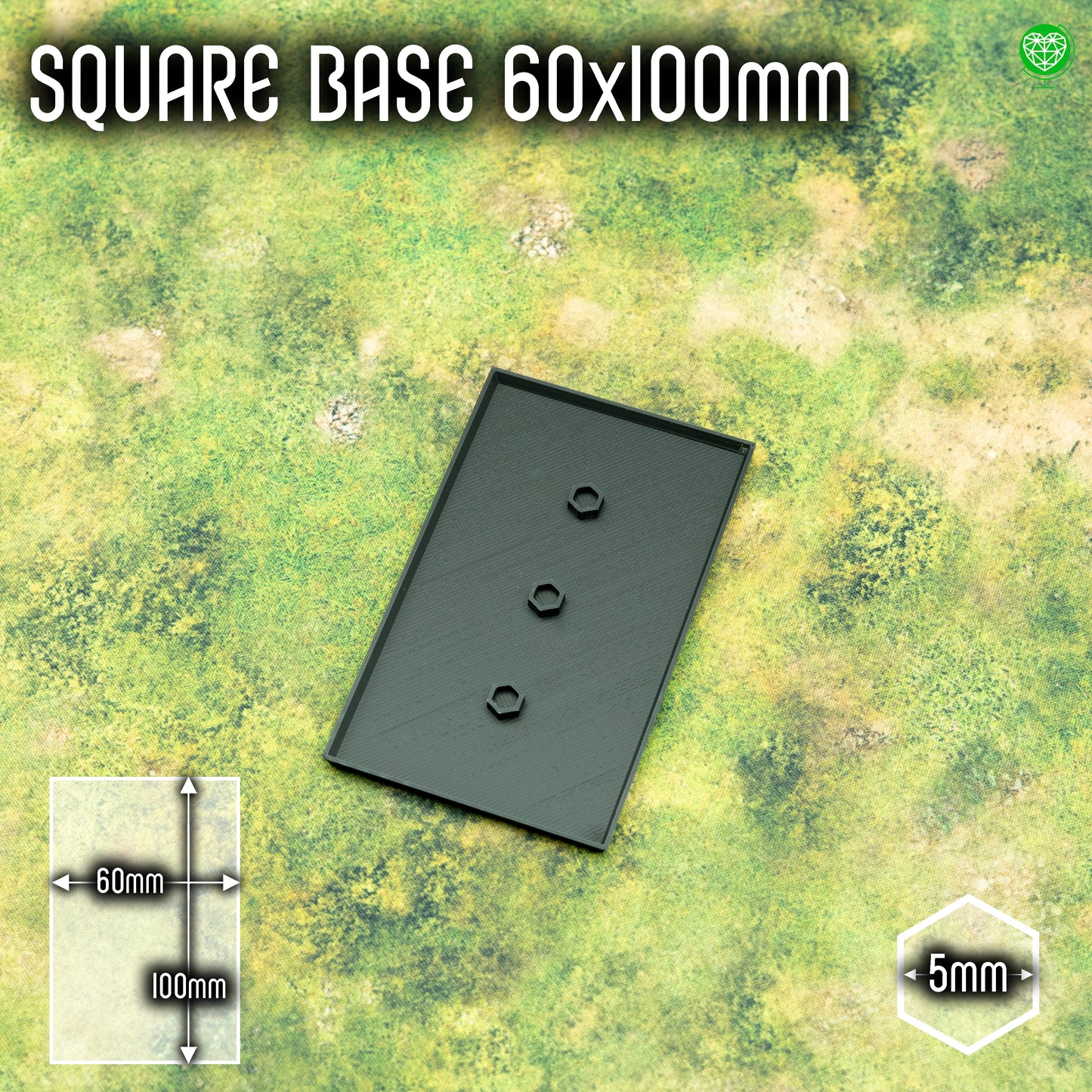 Square Base - 60x100mm - Magnet Ready