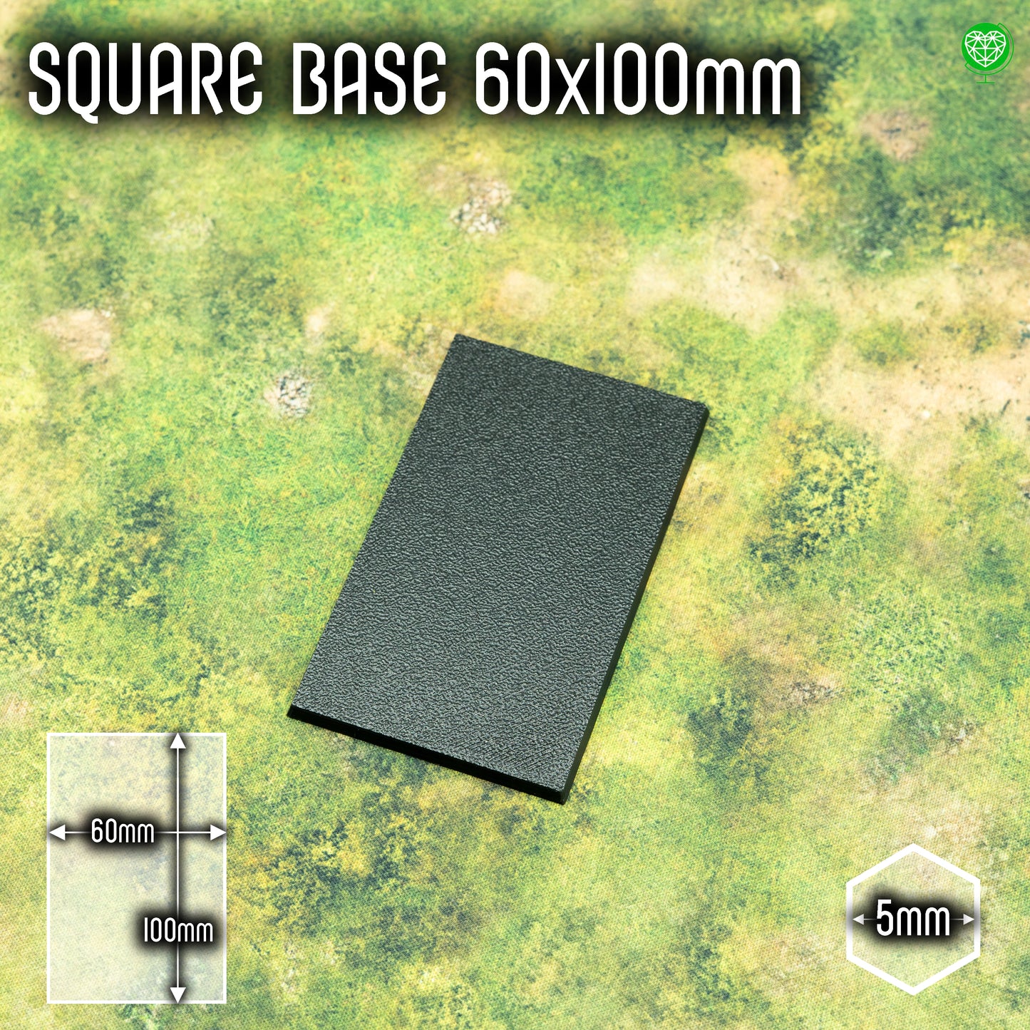 Square Base - 60x100mm - Magnet Ready