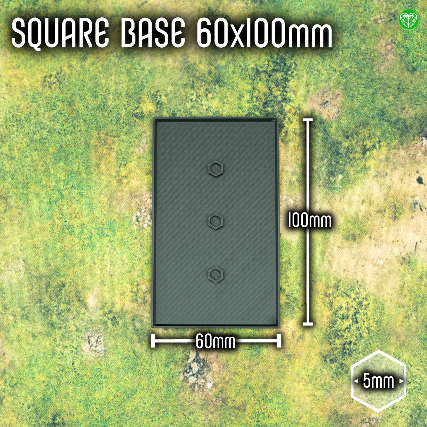 Square Base - 60x100mm - Magnet Ready