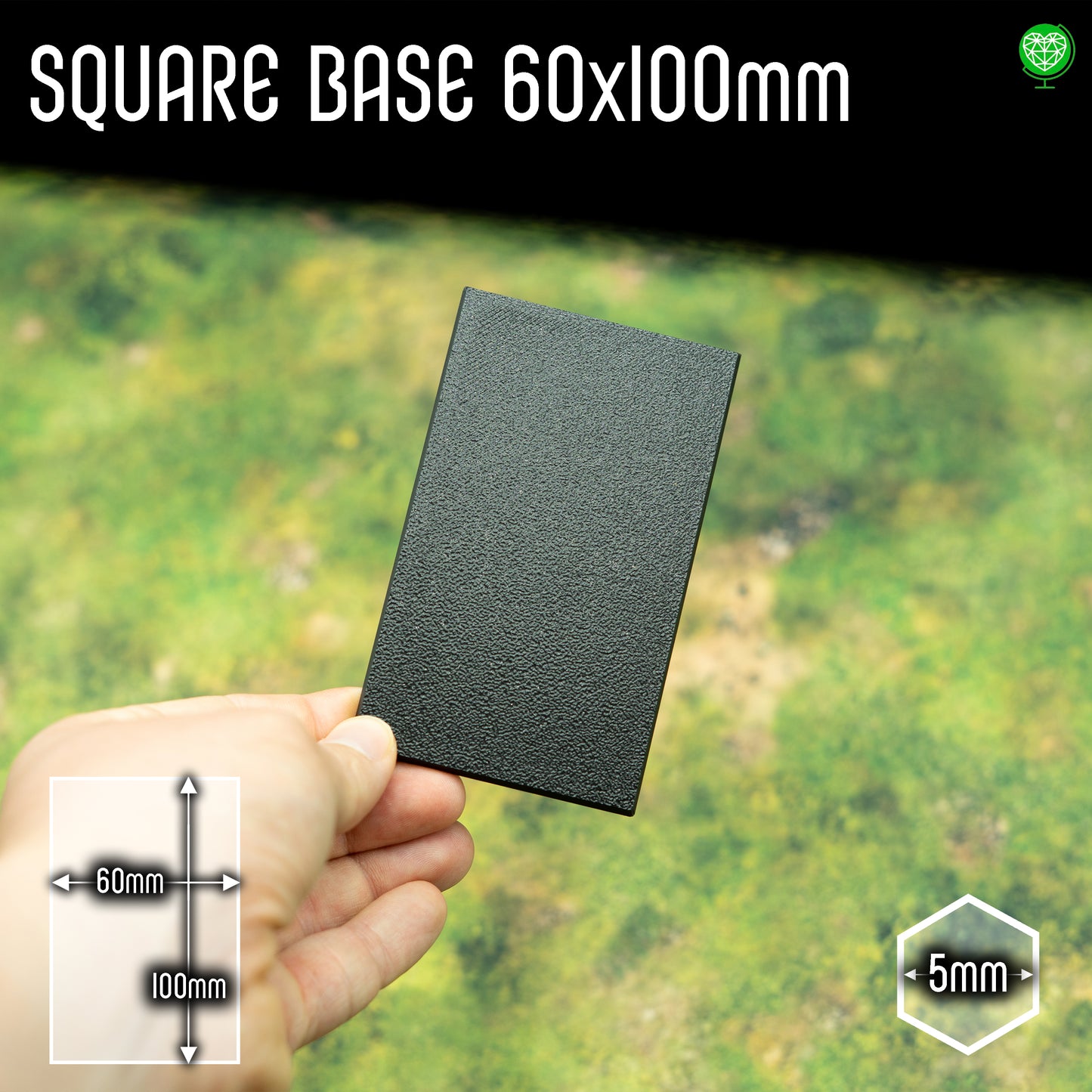 Square Base - 60x100mm - Magnet Ready