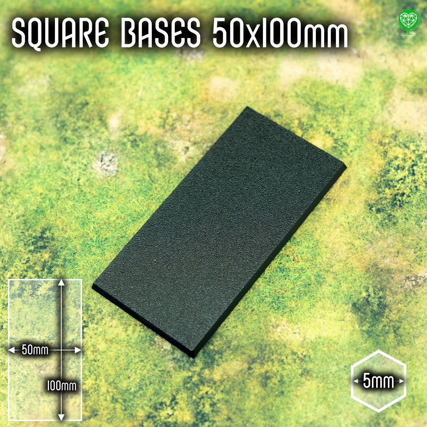 Square Base - 50x100mm - Magnet Ready