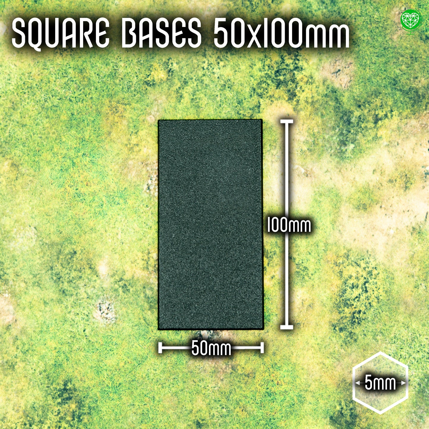 Square Base - 50x100mm - Magnet Ready