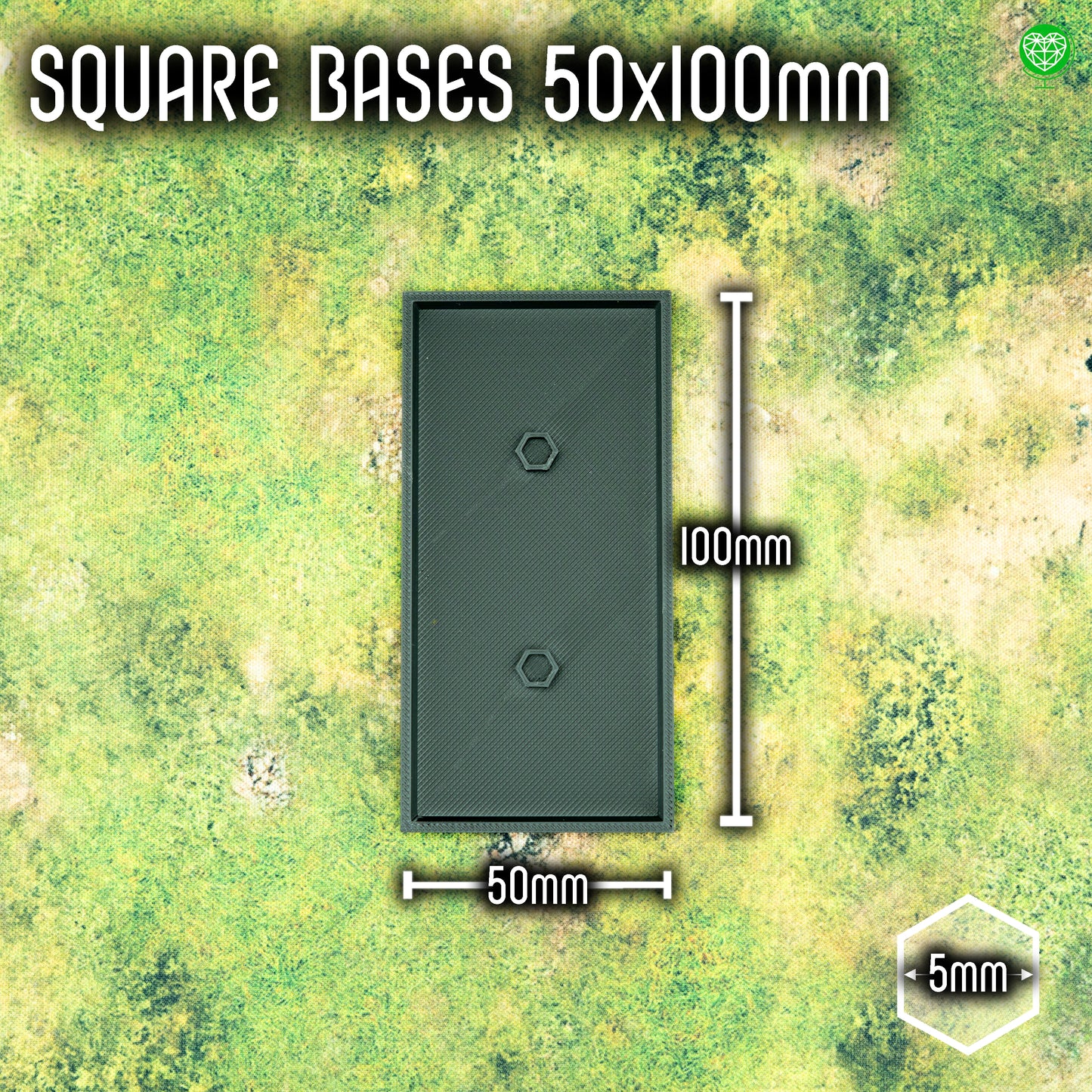 Square Base - 50x100mm - Magnet Ready