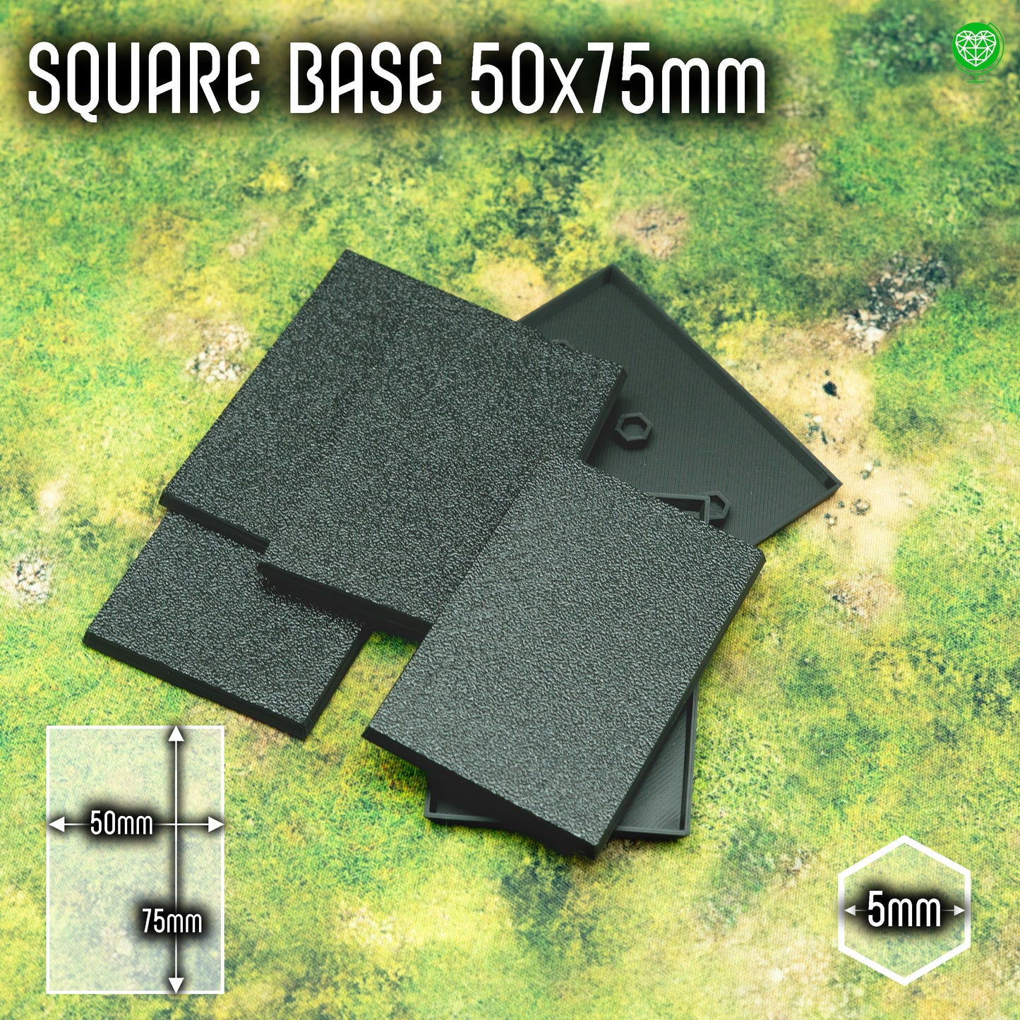 Square Bases - 50x75mm - Magnet Ready