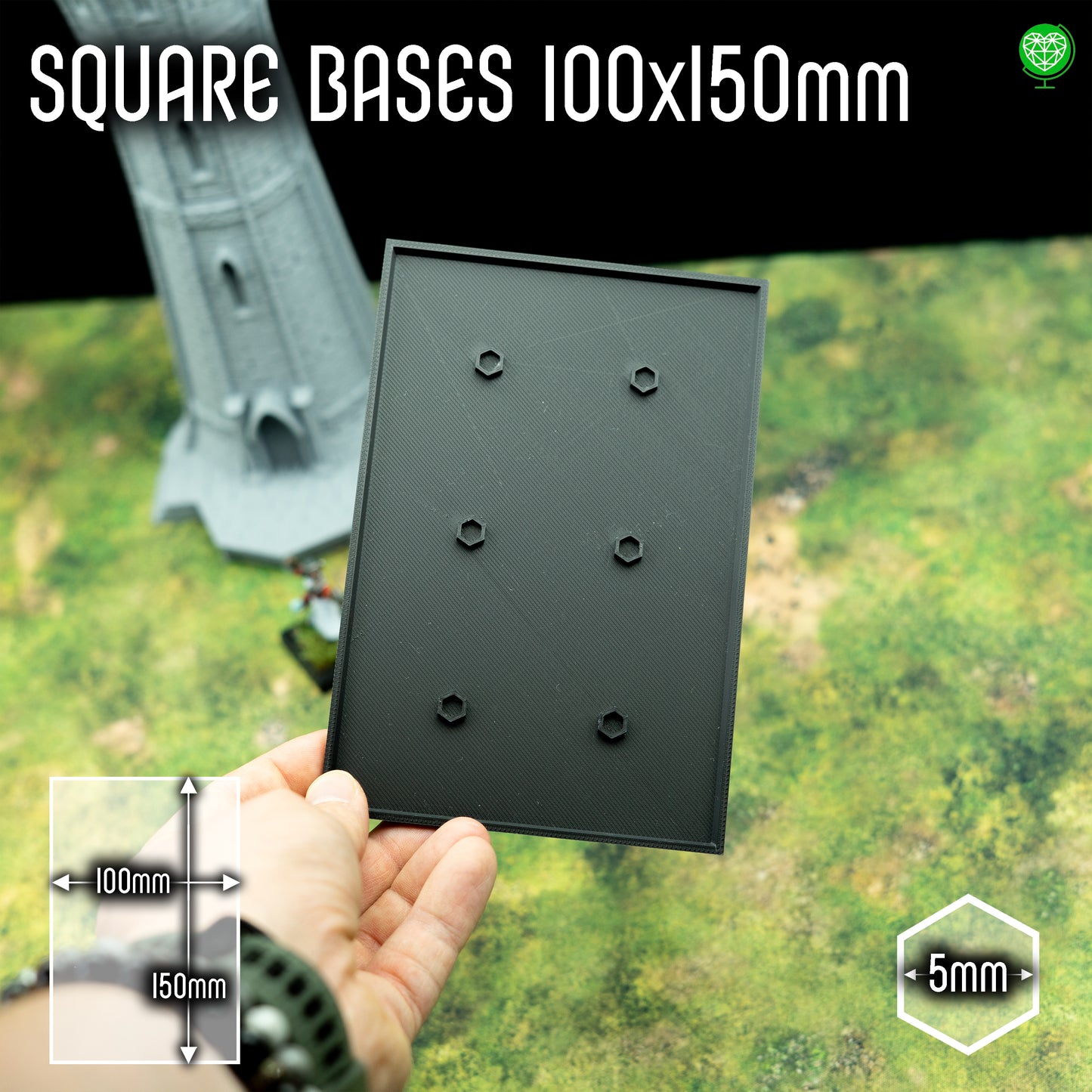 Square Base - 100x150mm - Magnet Ready