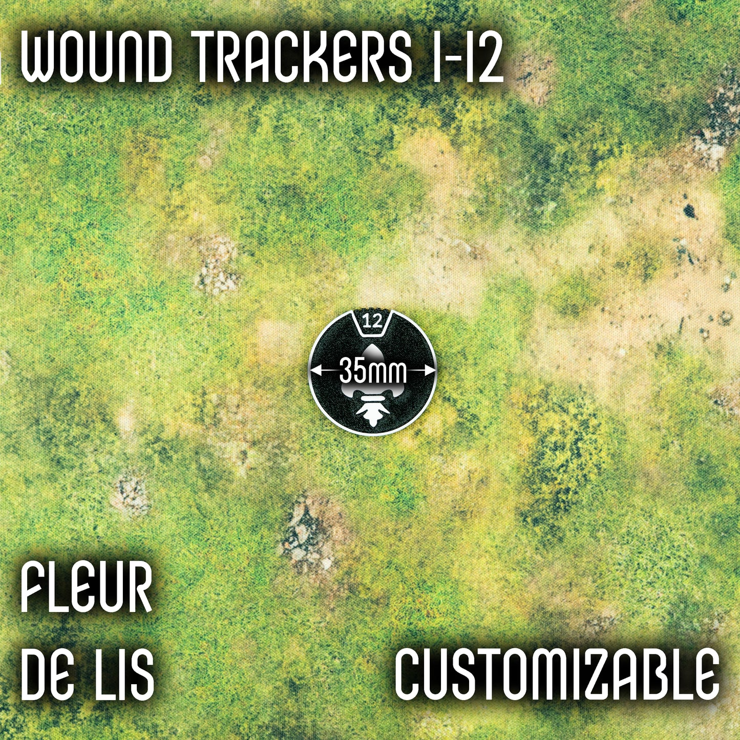 1-12 Wound Trackers - Fleur de Lis - Battle Nuns Style