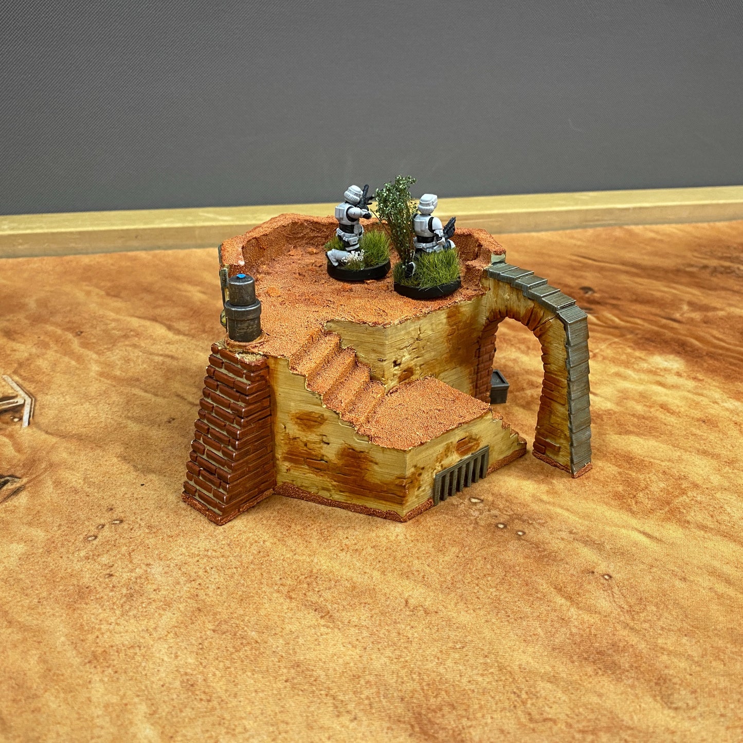 Two recon troopers standing on ferrix-like kiosk.