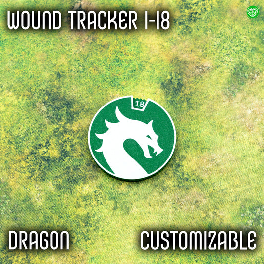 1-18 Wounds Tracker - Dragon Style