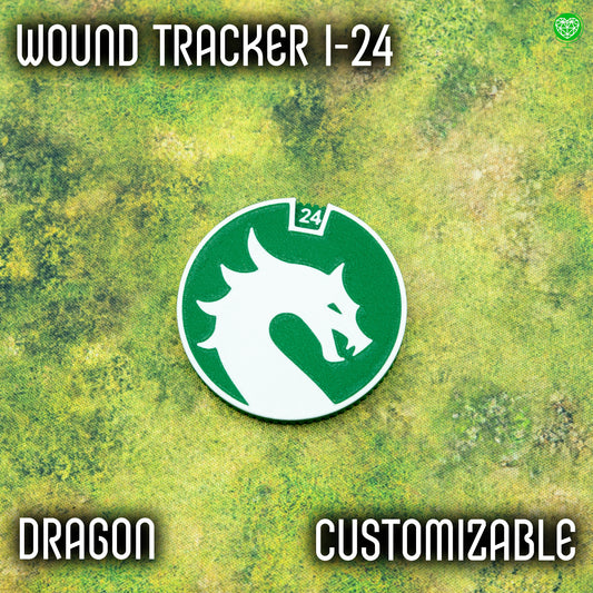 1-24 Wounds Tracker - Dragon Style