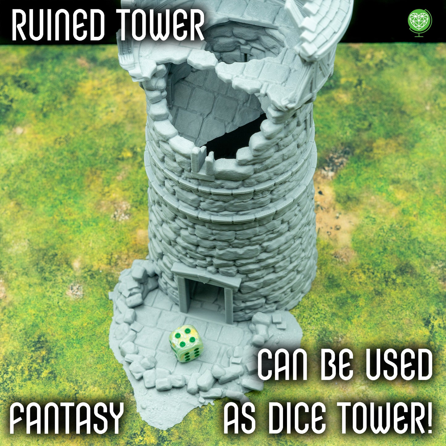 Ruined Tower for Fantasy Tabletop Wargaming