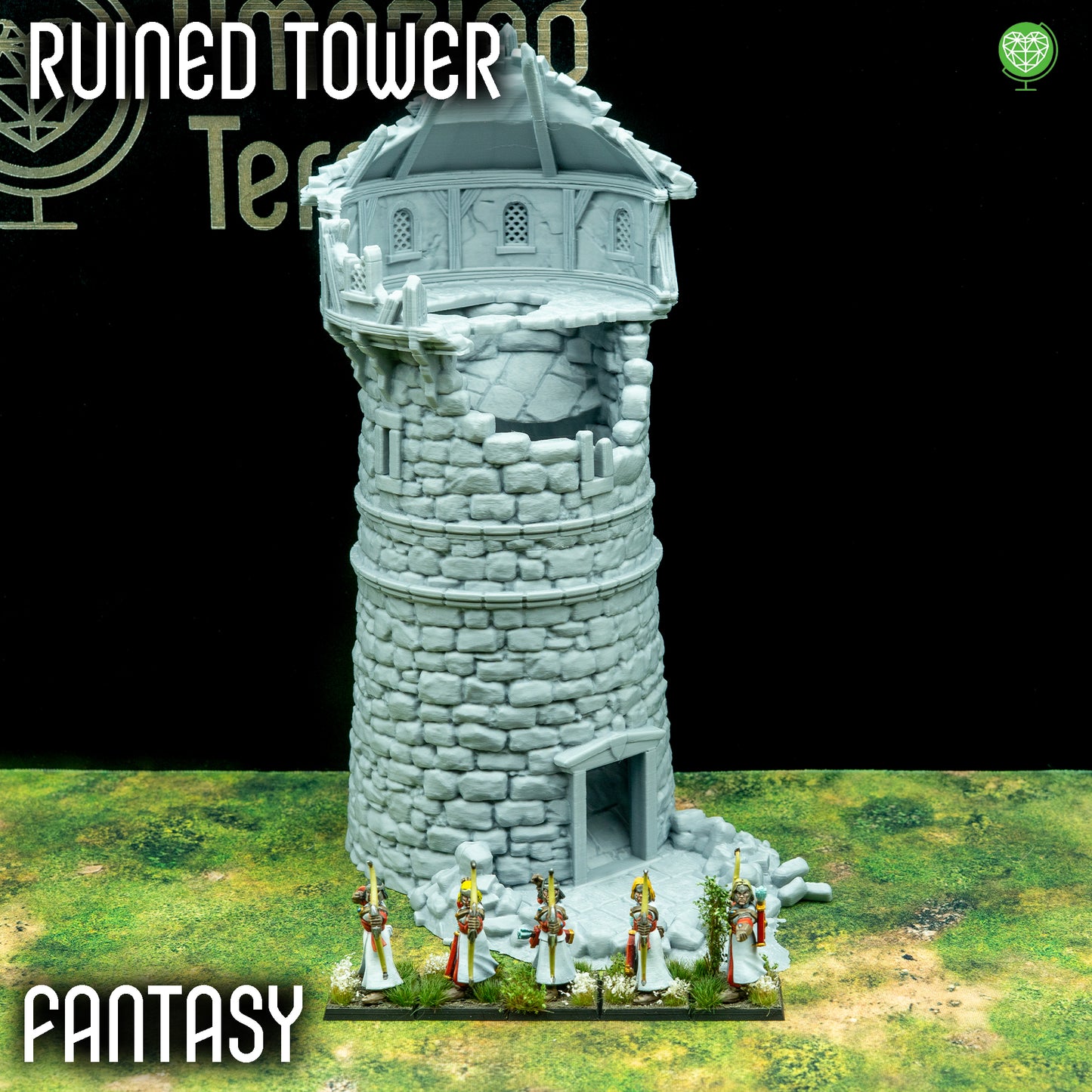 Ruined Tower for Fantasy Tabletop Wargaming
