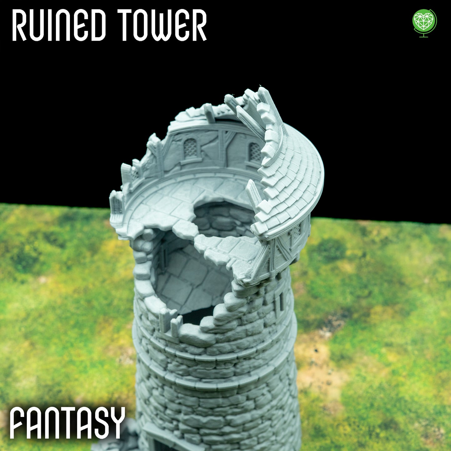 Ruined Tower for Fantasy Tabletop Wargaming