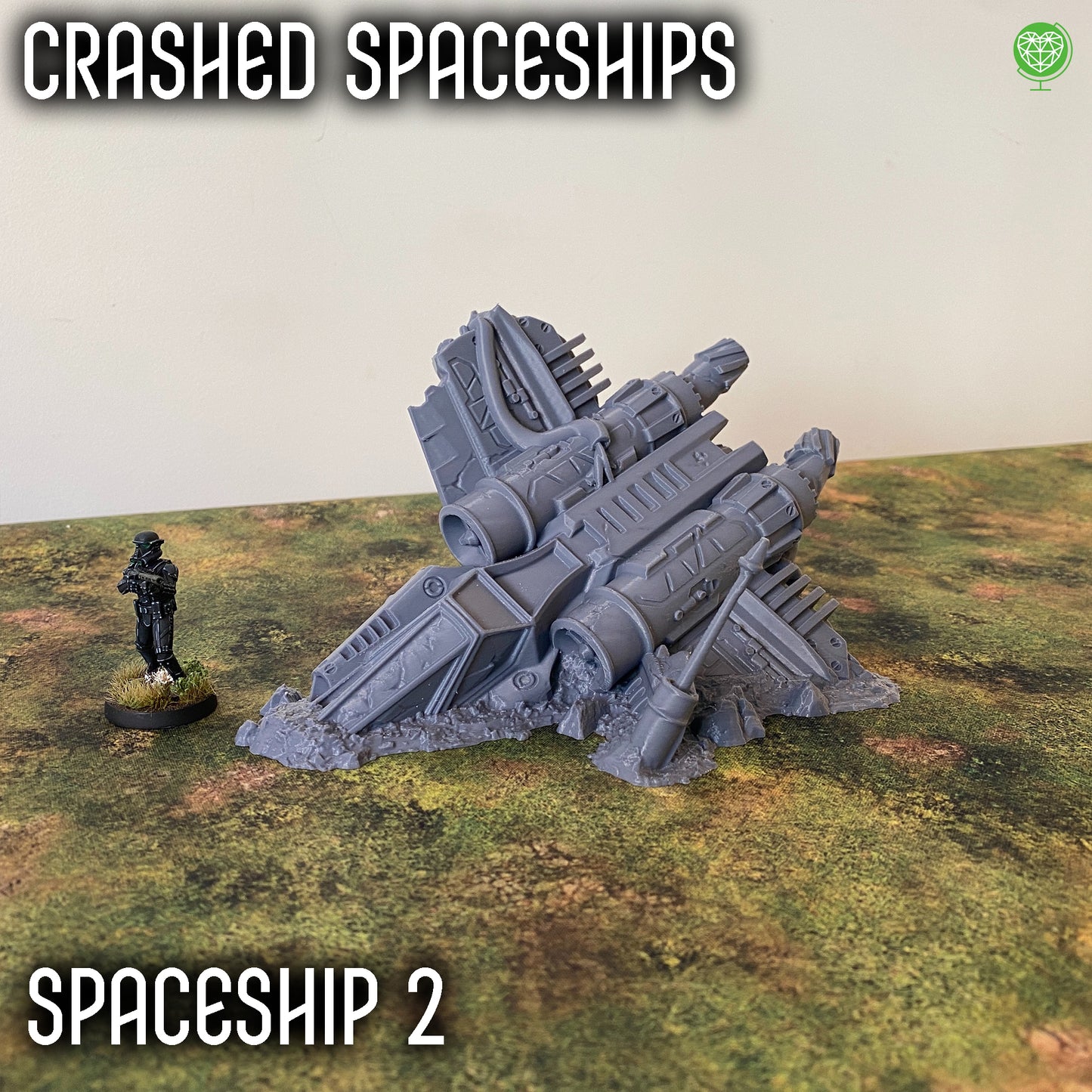 Legion Terrain - Crashed Spaceships for Sci-Fi Tabletop Games - Durable, Detailed & Compatible with Many Sci-Fi Games