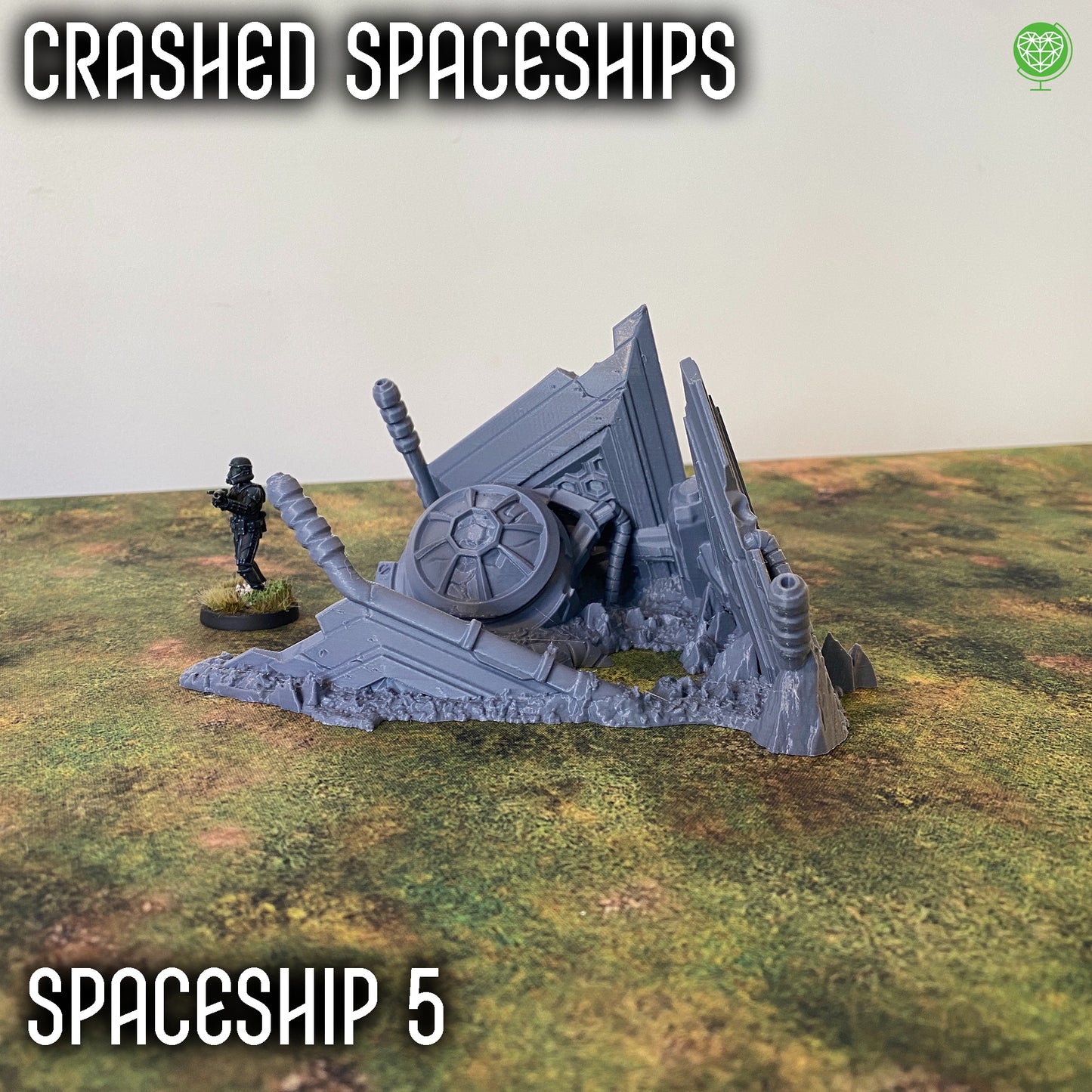Legion Terrain - Crashed Spaceships for Sci-Fi Tabletop Games - Durable, Detailed & Compatible with Many Sci-Fi Games