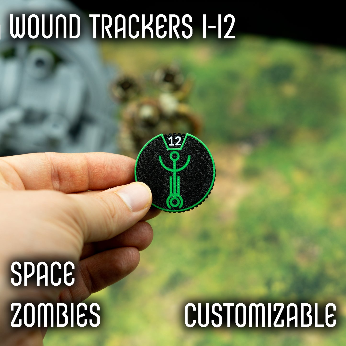 1-12 Wounds Trackers - Space Zombies Style
