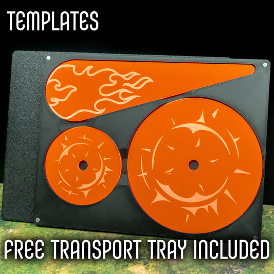3", 5" and Flame Template compatible with Warhammer The Old World and Horus Heresy