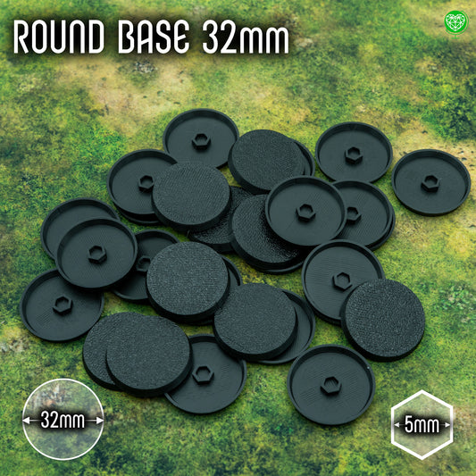 32 mm Round Bases