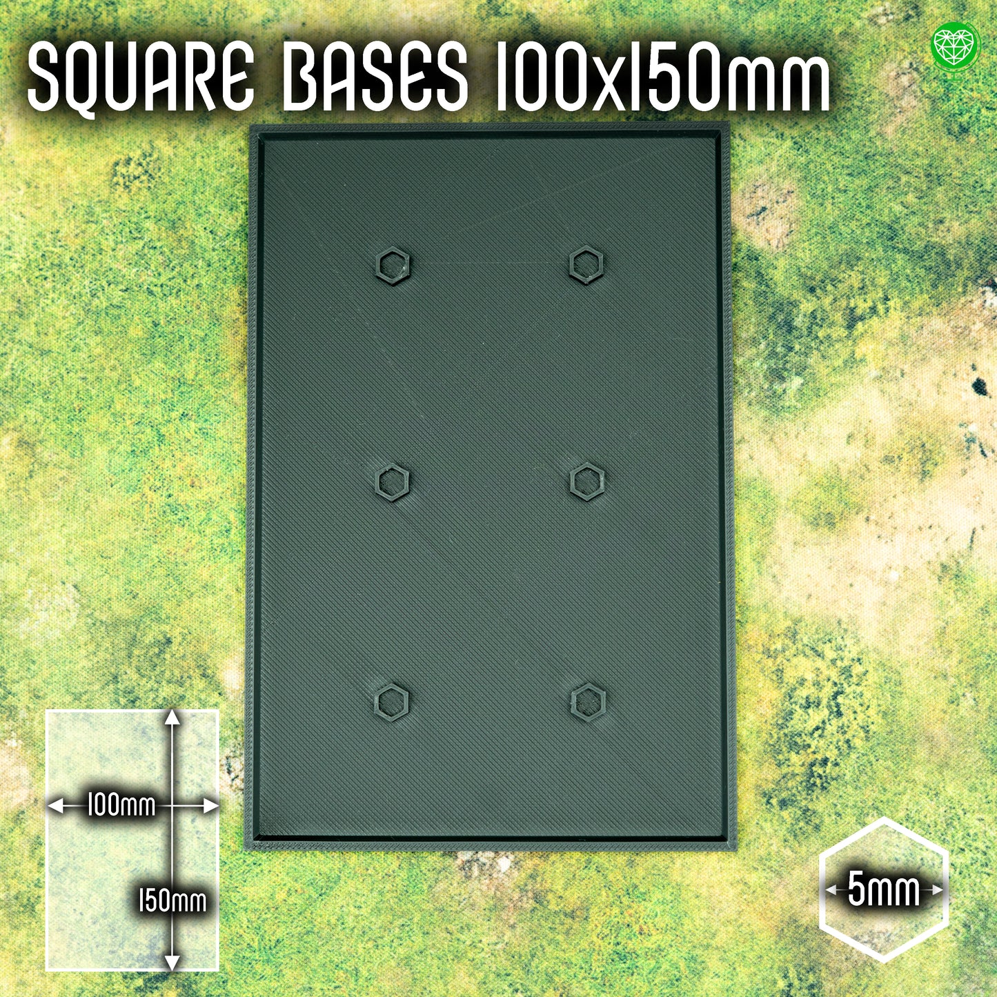 Square Base - 100x150mm - Magnet Ready