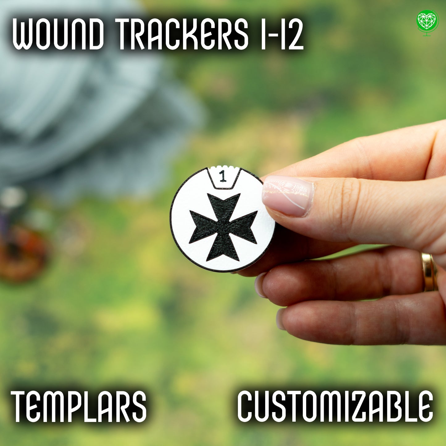 12 wounds tracker for Tabletop Games - Templars